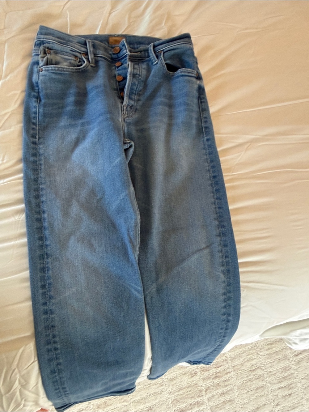 MOTHER Light Blue Straight Jeans